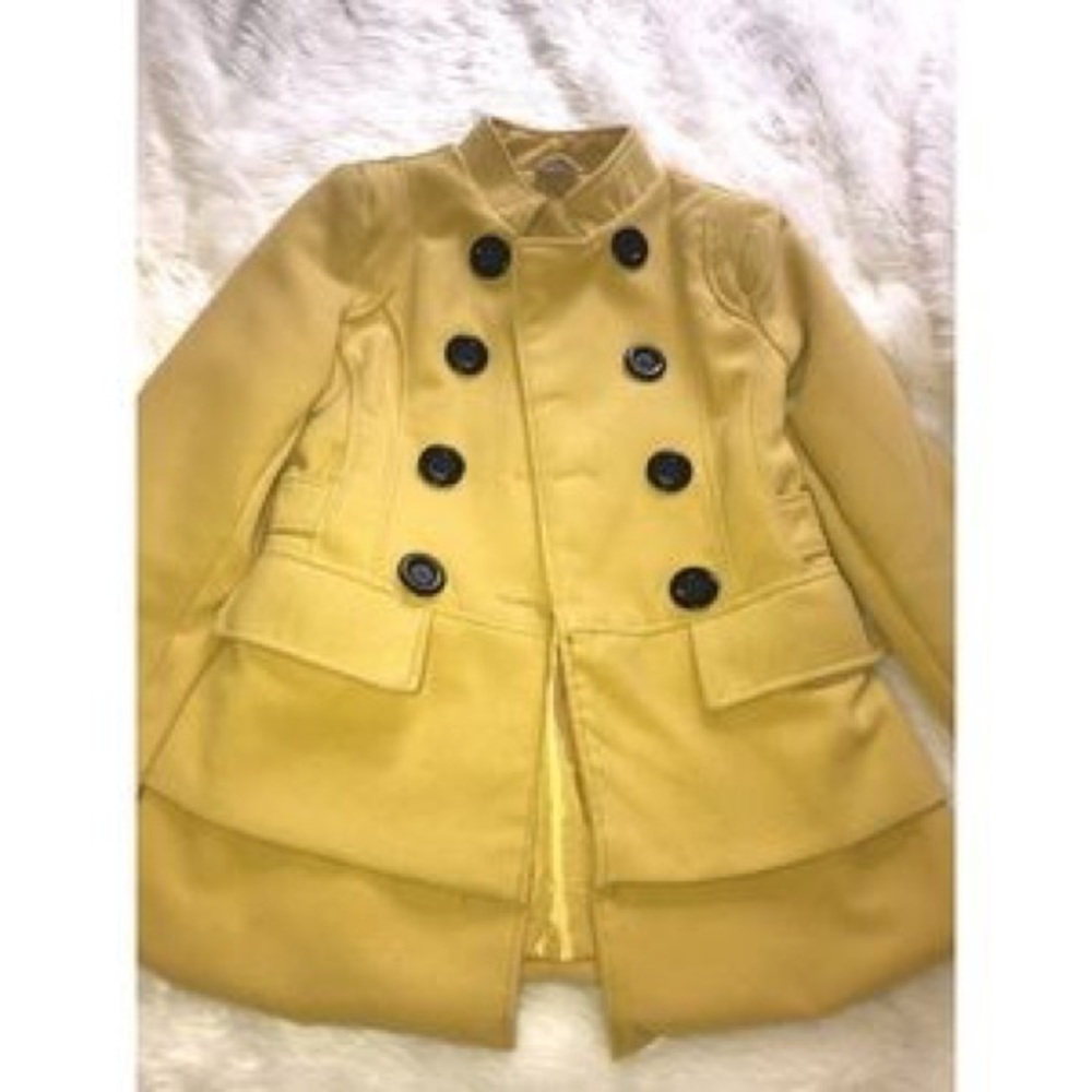 Lola by BCBG yellow pea coat